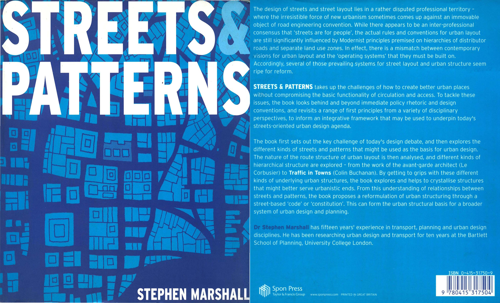 Streets_Patterns جلد کتاب خیابان ها و الگوها ( Streets and Patterns )